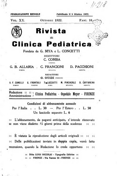 Rivista di clinica pediatrica