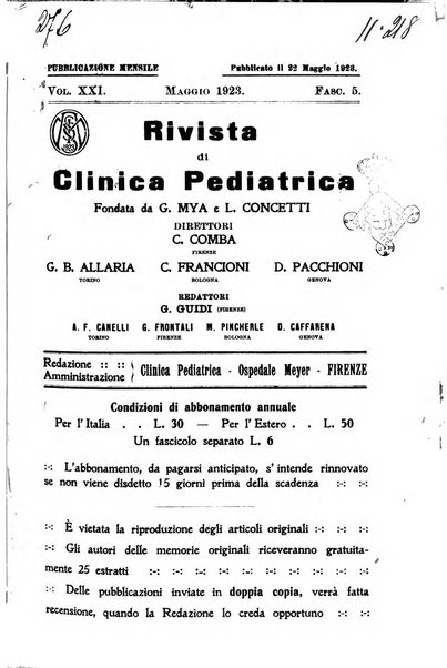 Rivista di clinica pediatrica