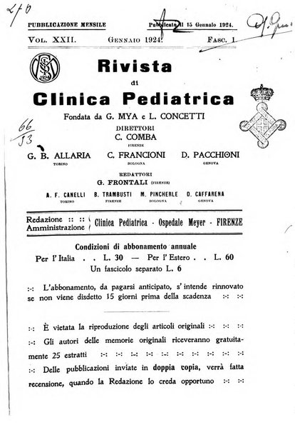 Rivista di clinica pediatrica