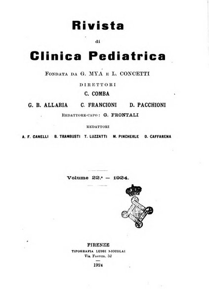 Rivista di clinica pediatrica