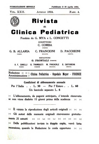 Rivista di clinica pediatrica