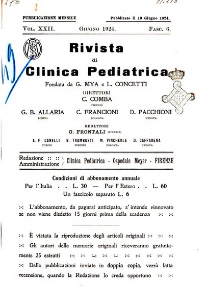 Rivista di clinica pediatrica