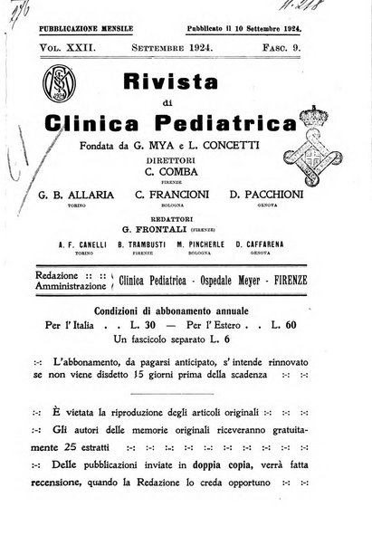 Rivista di clinica pediatrica