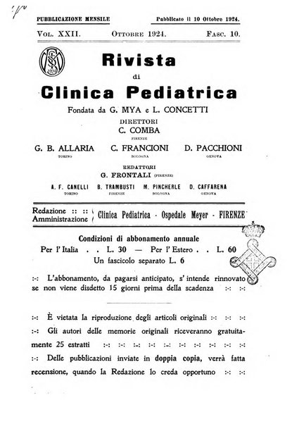 Rivista di clinica pediatrica