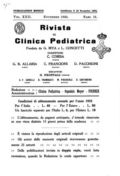 Rivista di clinica pediatrica