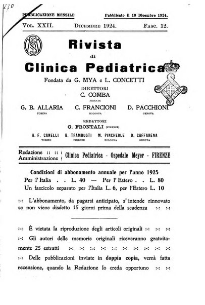 Rivista di clinica pediatrica