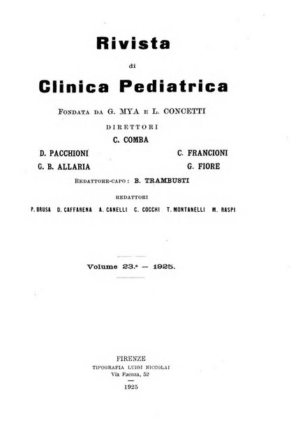 Rivista di clinica pediatrica