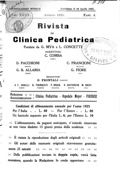 Rivista di clinica pediatrica