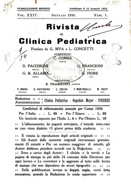 Rivista di clinica pediatrica