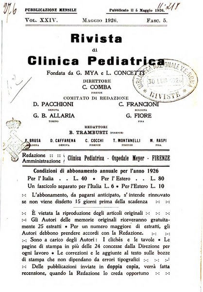 Rivista di clinica pediatrica