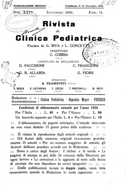 Rivista di clinica pediatrica