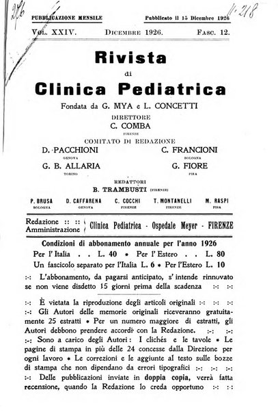 Rivista di clinica pediatrica