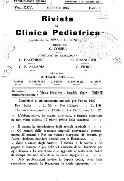 Rivista di clinica pediatrica