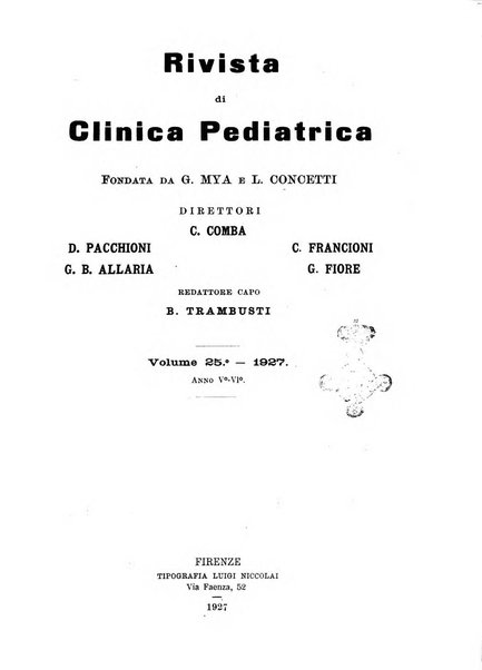 Rivista di clinica pediatrica