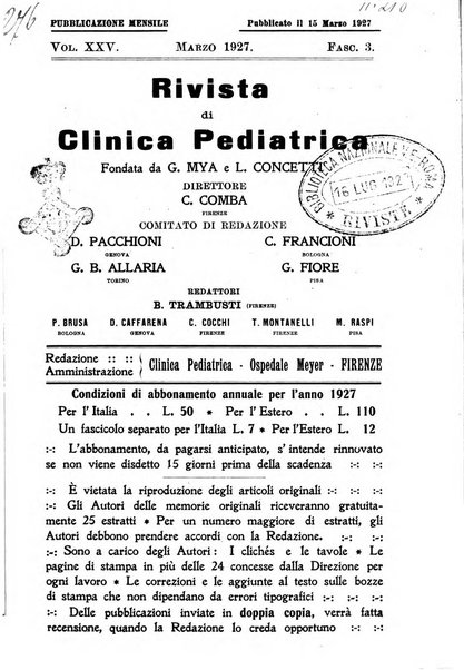 Rivista di clinica pediatrica