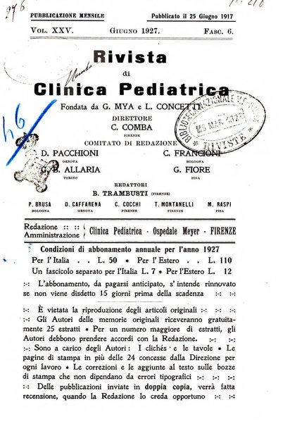 Rivista di clinica pediatrica