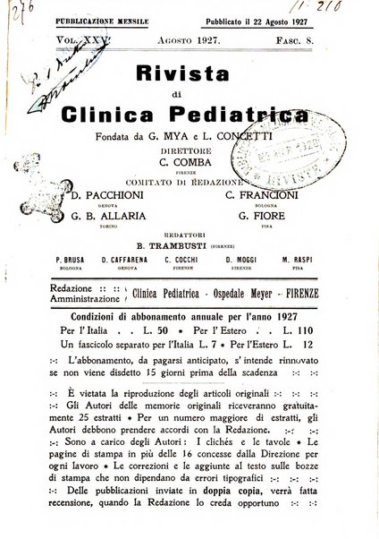 Rivista di clinica pediatrica