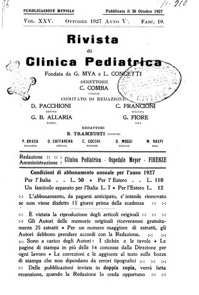 Rivista di clinica pediatrica