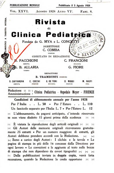 Rivista di clinica pediatrica