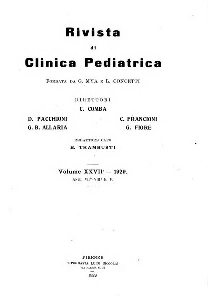 Rivista di clinica pediatrica