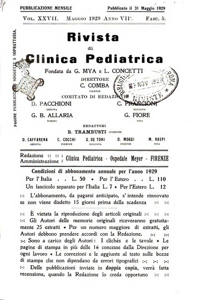 Rivista di clinica pediatrica