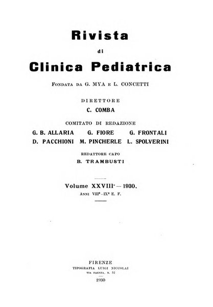 Rivista di clinica pediatrica