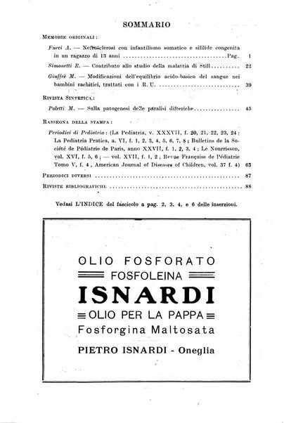 Rivista di clinica pediatrica