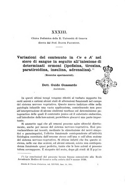 Rivista di clinica pediatrica