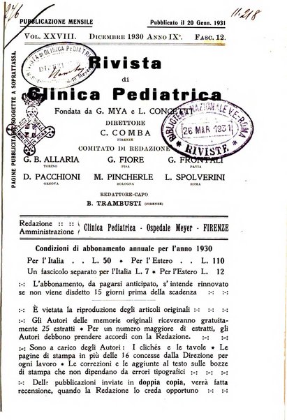 Rivista di clinica pediatrica