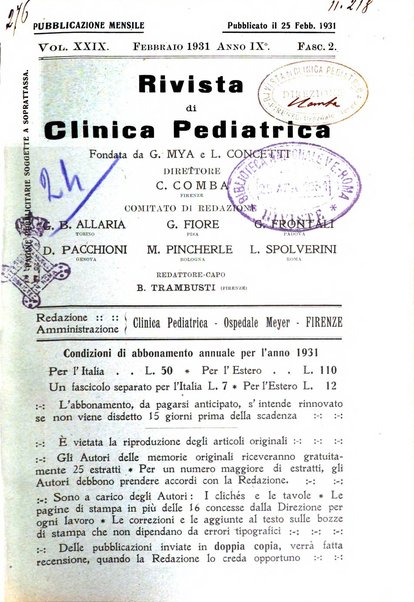 Rivista di clinica pediatrica