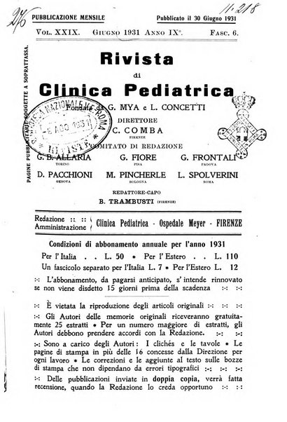 Rivista di clinica pediatrica