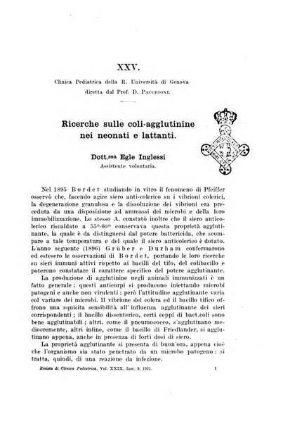 Rivista di clinica pediatrica