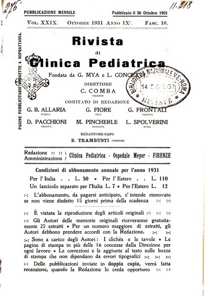 Rivista di clinica pediatrica