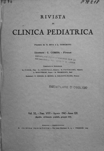 Rivista di clinica pediatrica