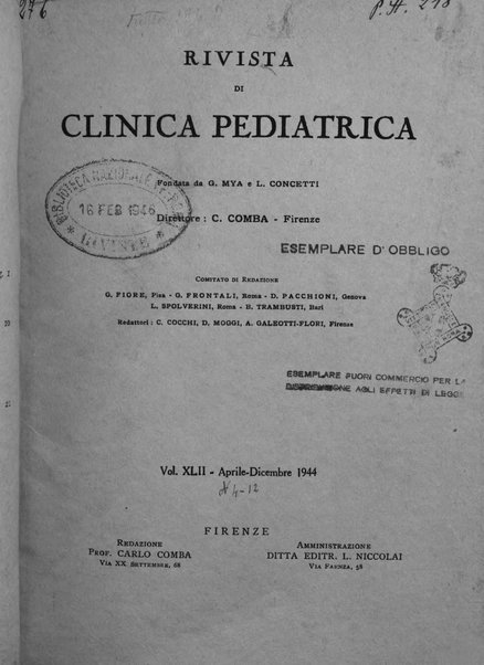 Rivista di clinica pediatrica