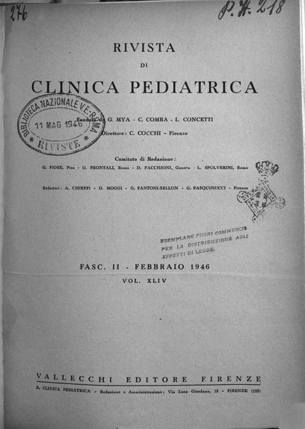 Rivista di clinica pediatrica