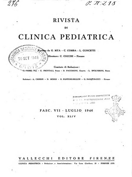 Rivista di clinica pediatrica