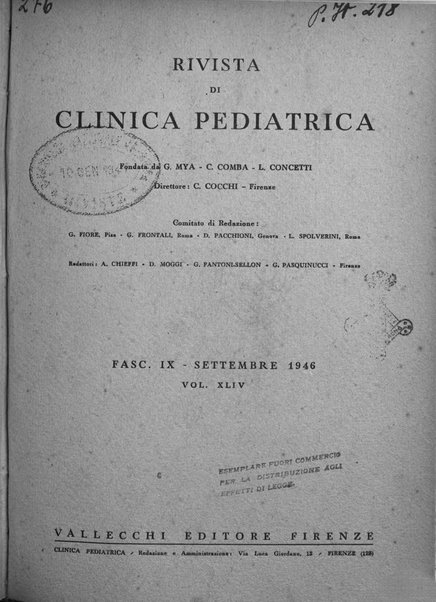 Rivista di clinica pediatrica