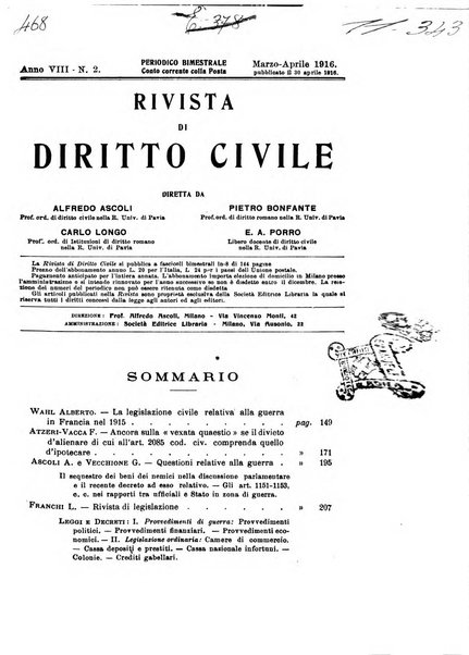 Rivista di diritto civile