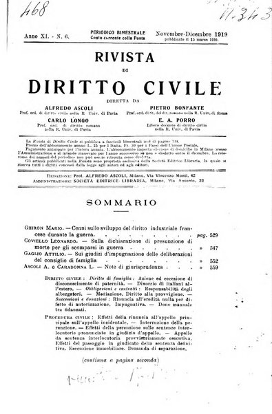 Rivista di diritto civile