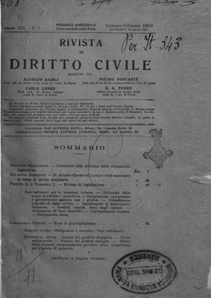 Rivista di diritto civile