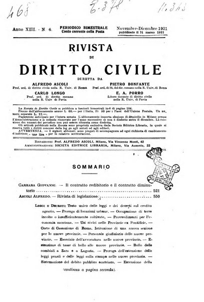 Rivista di diritto civile