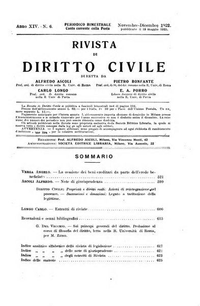 Rivista di diritto civile