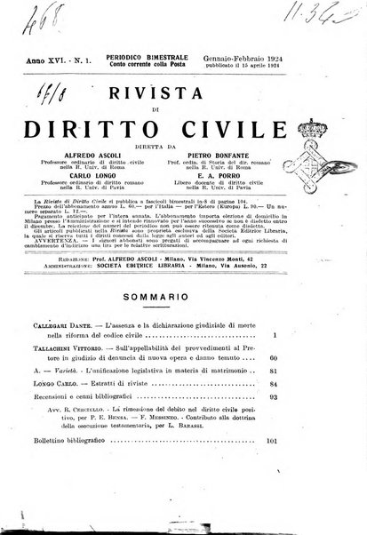 Rivista di diritto civile