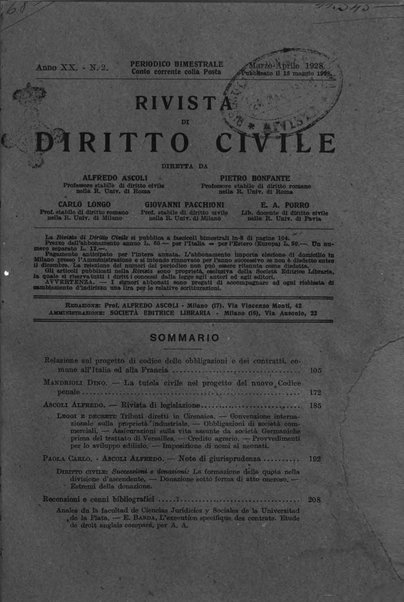 Rivista di diritto civile