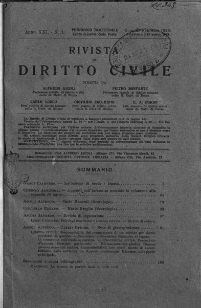 Rivista di diritto civile