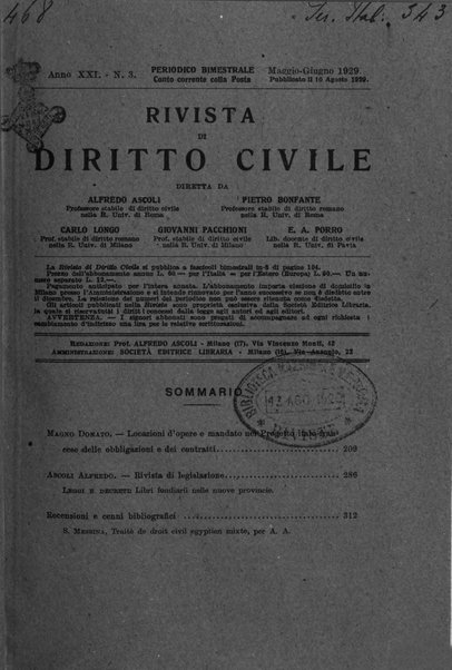 Rivista di diritto civile