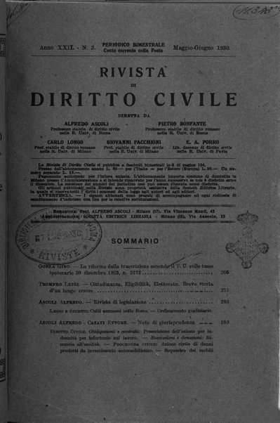 Rivista di diritto civile