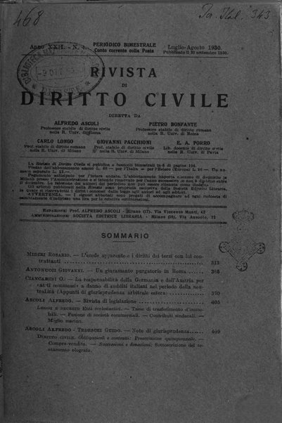 Rivista di diritto civile