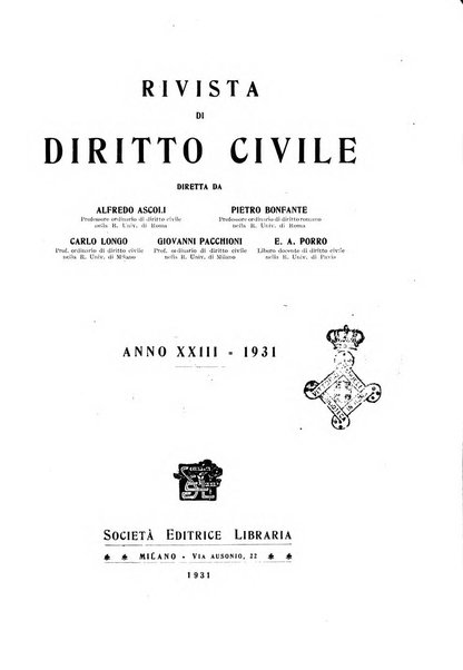 Rivista di diritto civile